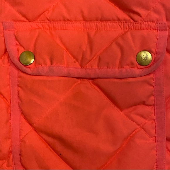 J Crew Neon Flamingo Excursion Quilted Vest - Picture 6 of 6